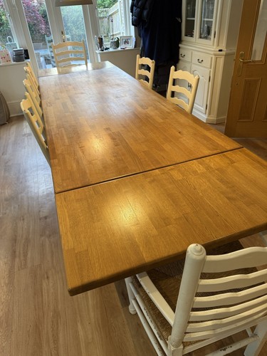 Large oak dining table - oak,